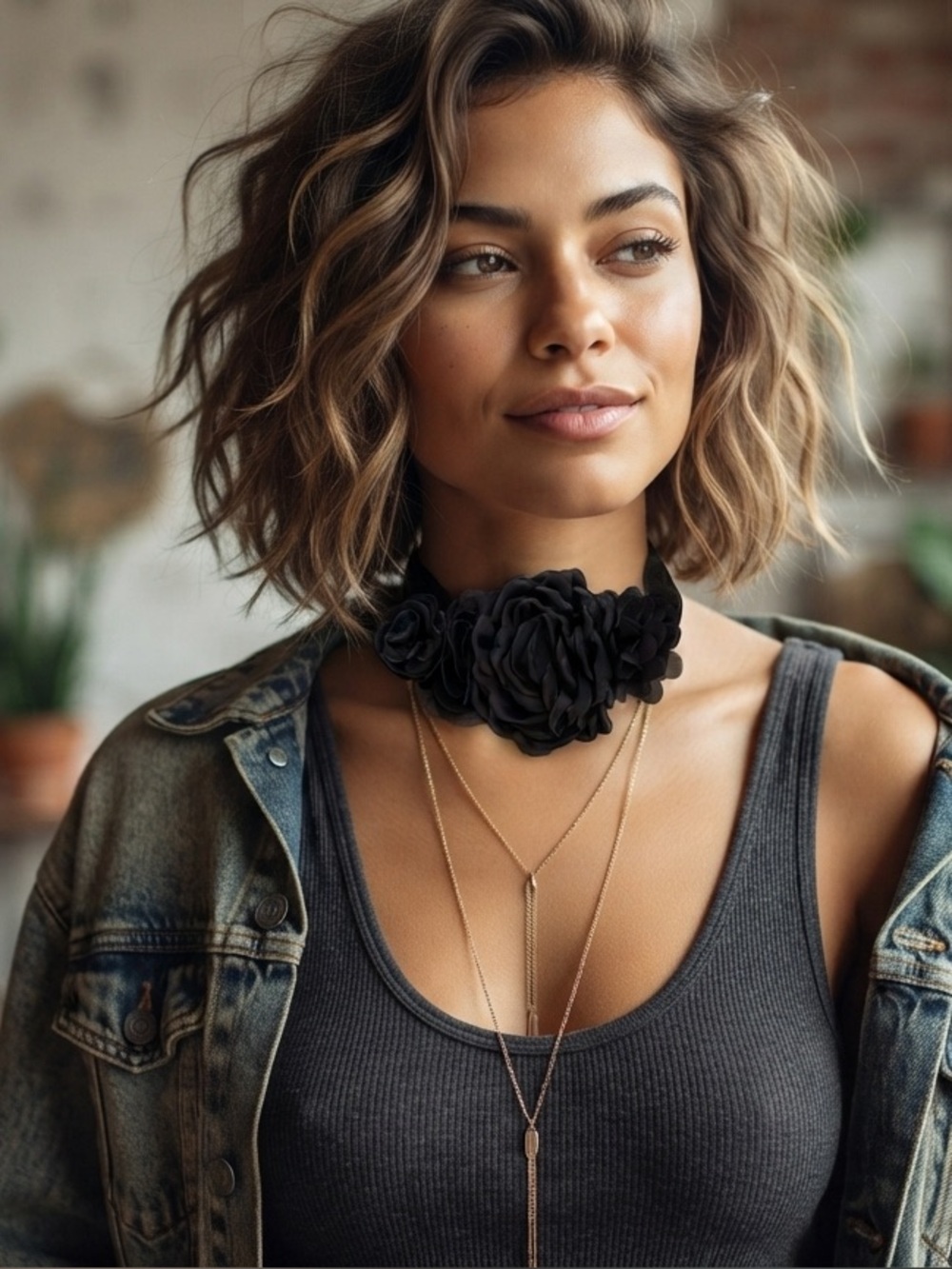 NWOT Free People Floral Choker